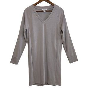 Athleta Dress Womens Small Light Purple Gray Seasoft Long Sleeve Short V Neck